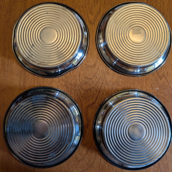 Silver Rimmed Bird Design Coasters Set - Picture 2 of 2